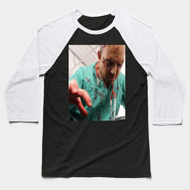 Zombie surgeon Baseball T-Shirt by Fussell Films